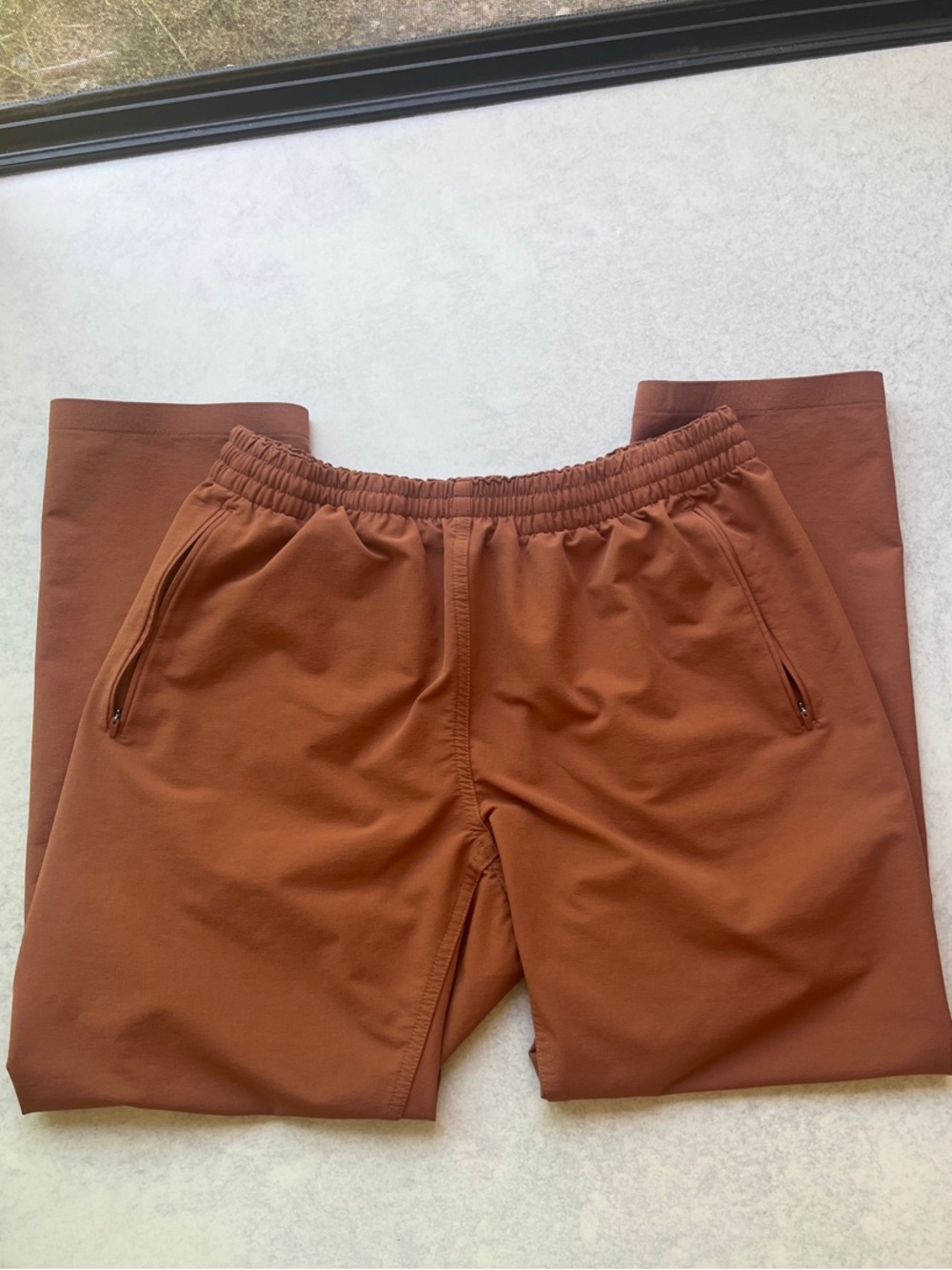 Outdoor Voices Cropped Ankle Rec Trek Pants in Rust